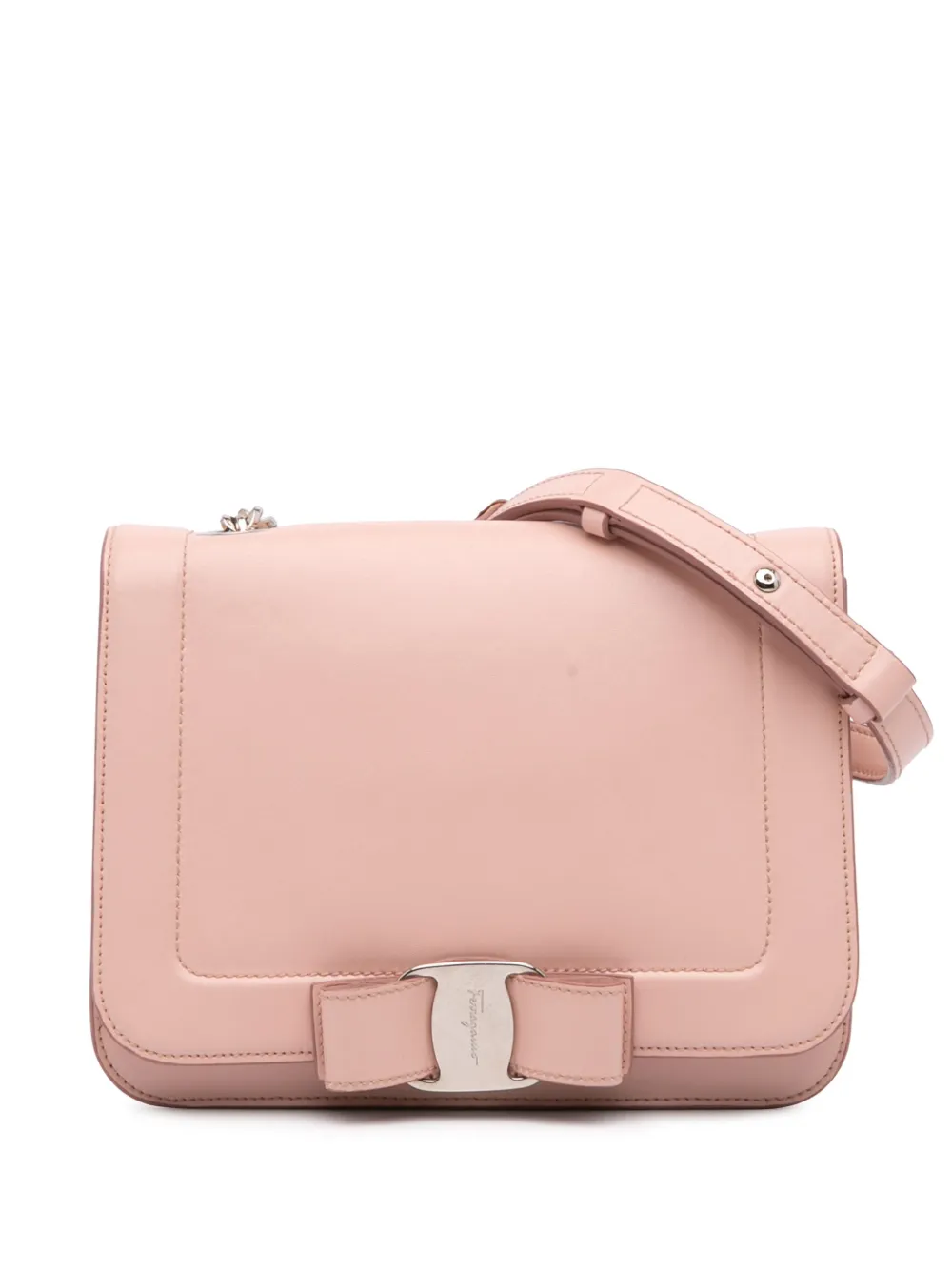 Ferragamo Pre-Owned 2021-2024 ヴァラ レザー リボン ショルダーバッグ - ピンク Ferragamo Pre-Owned 2021-2024 ヴァラ レザー リボン ショルダーバッグ - ピンク