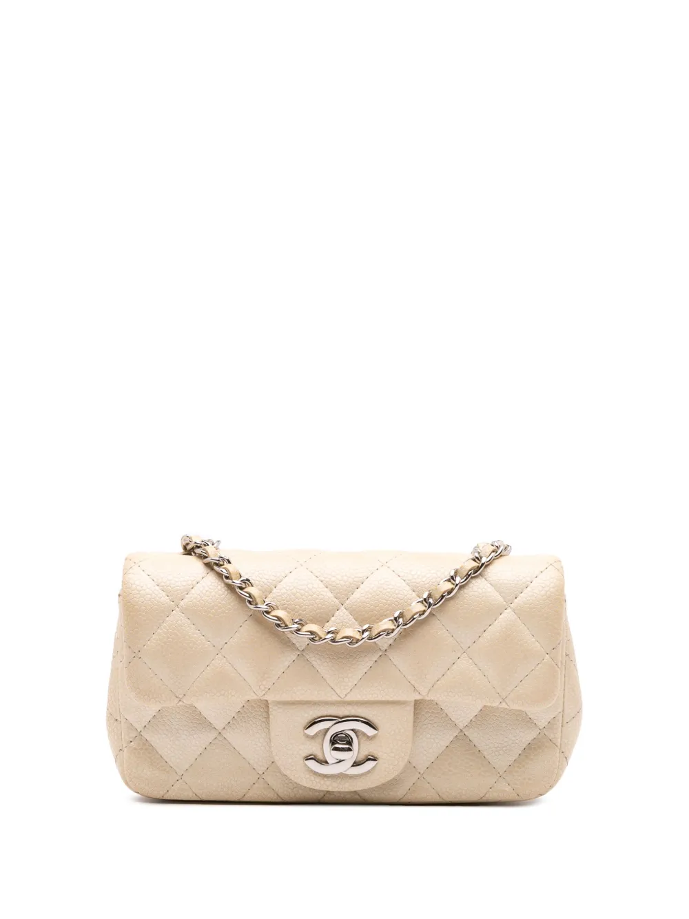 CHANEL Pre-Owned Borsa a tracolla Extra Mini Rectangular in pelle Caviar con battente 2014-2015 | marrone | Image 1