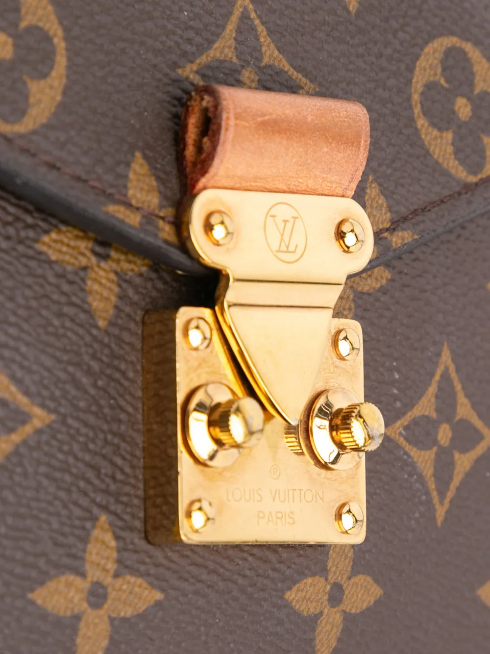 Pre-owned Louis Vuitton 2020 Monogram Pochette Metis Satchel In Brown