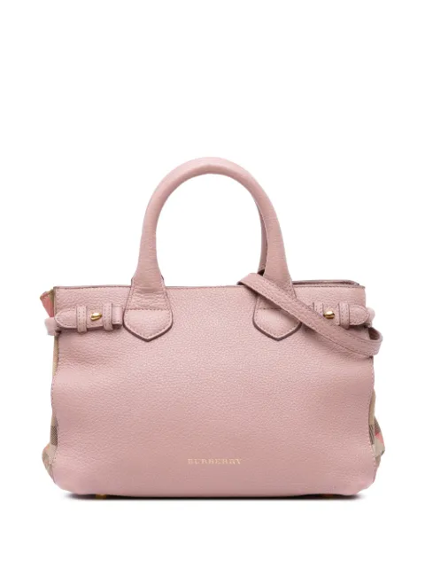 Burberry Pre-Owned 2015-2017 Small Calfskin and House Check Banner Bag satchel