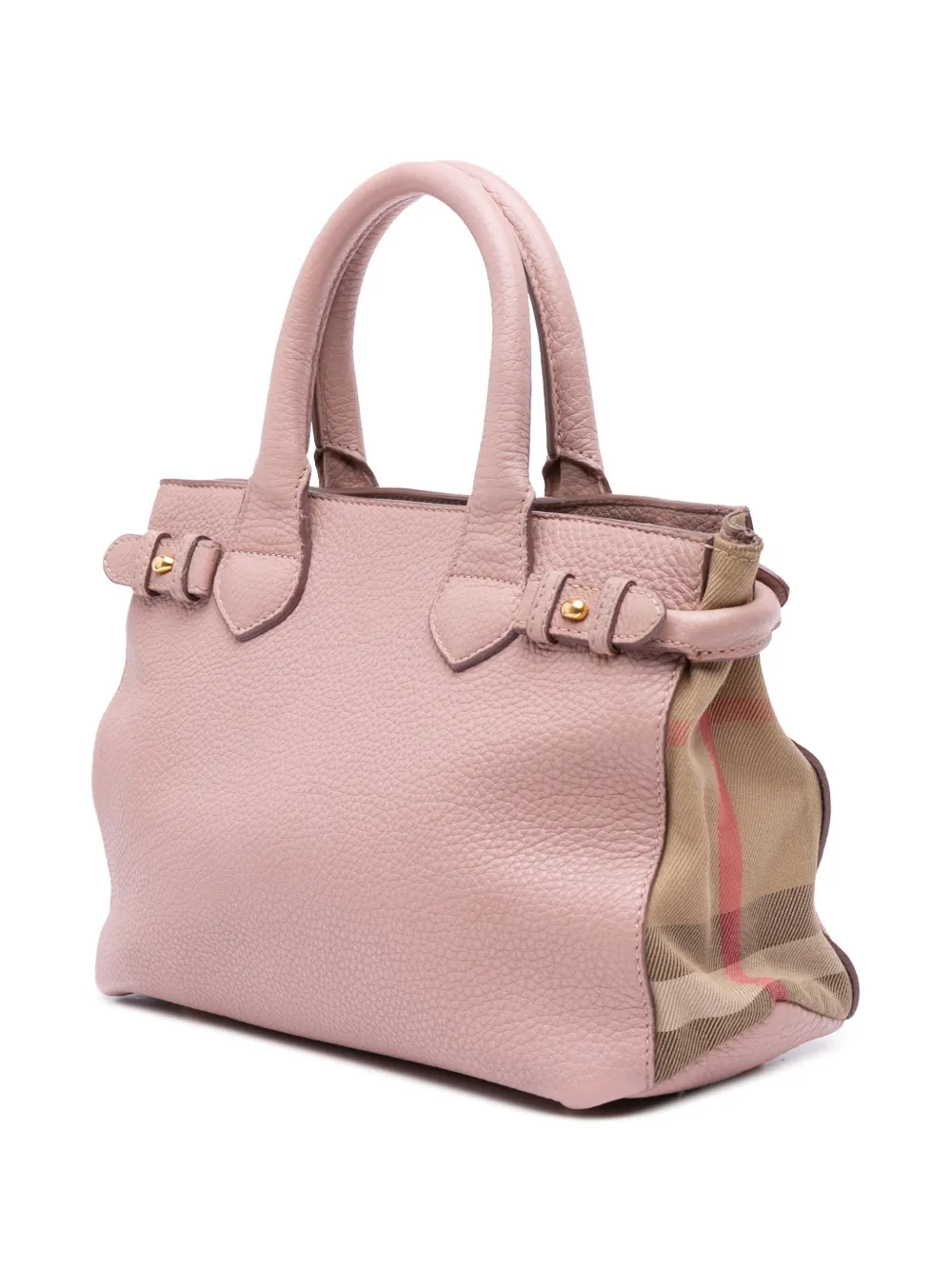 Burberry Pre-Owned 2015-2017 Small Calfskin and House Check Banner Bag satchel | Pre-Owned | Image 2