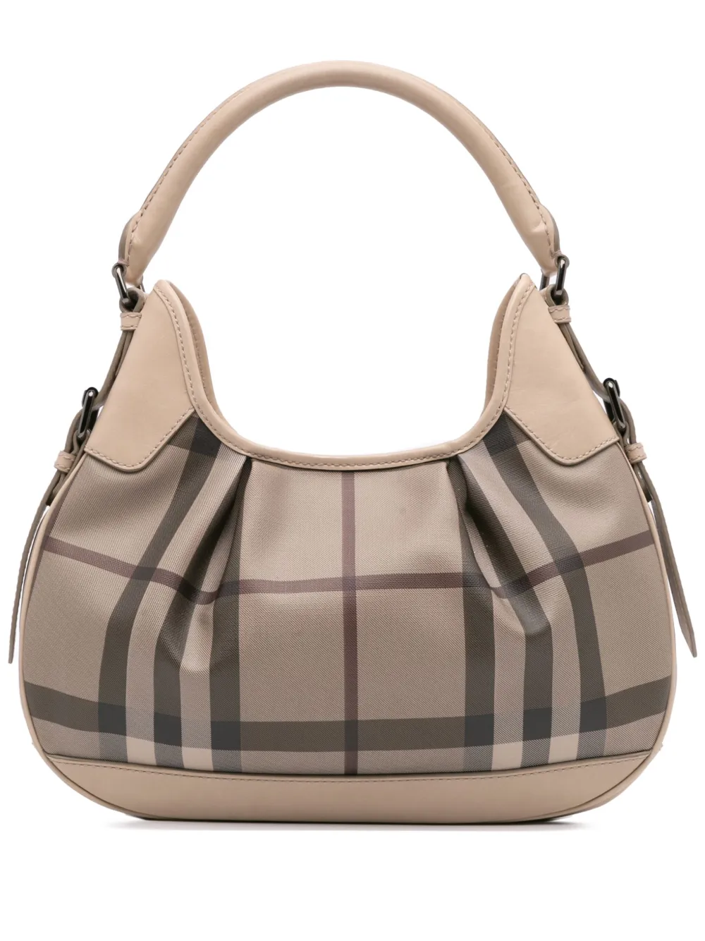 Burberry Pre-Owned 2000-2017 スモーク チェック コーテッドキャンバス ブルックリン ホーボーバッグ - Burberry Pre-Owned 2000-2017 スモーク チェック コーテッドキャンバス ブルックリン ホーボーバッグ -