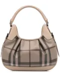 Burberry Pre-Owned 2000-2017 Smoked Check Coated Canvas Brooklyn hobo bag - Brown