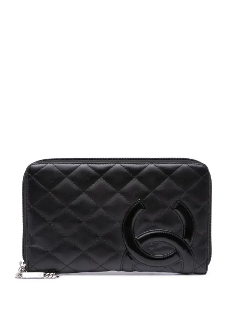 CHANEL Pre-Owned 2008-2009 Lambskin Cambon Ligne Zippy Organizer Wallet long wallets