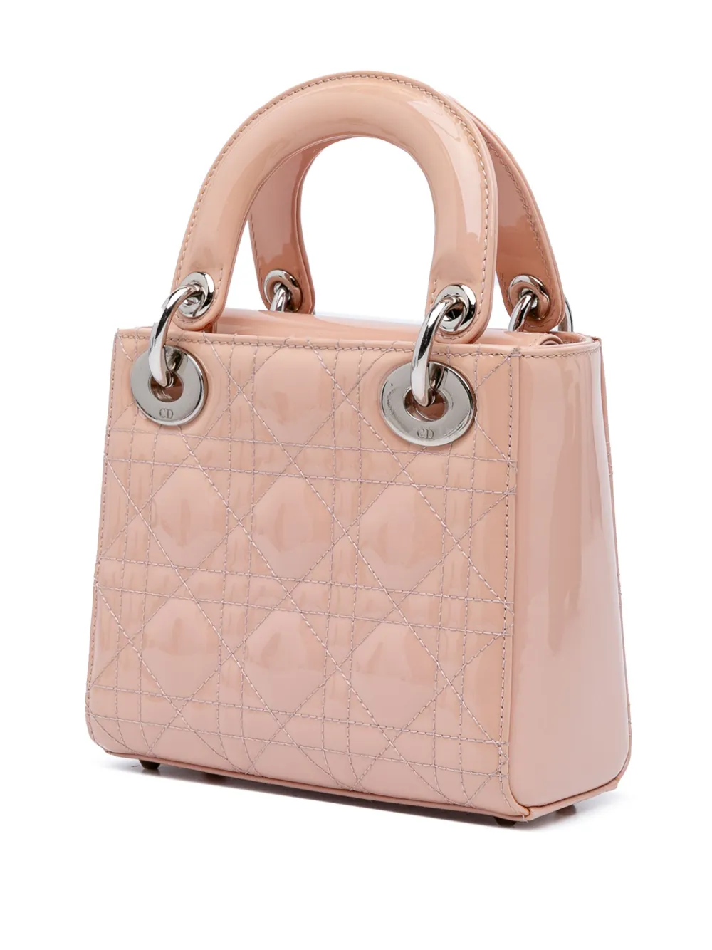 Christian Dior Pre-Owned 2016 미니 페이턴트 까나쥬 레이디 디올 사첼 백 | 핑크 | FARFETCH KR