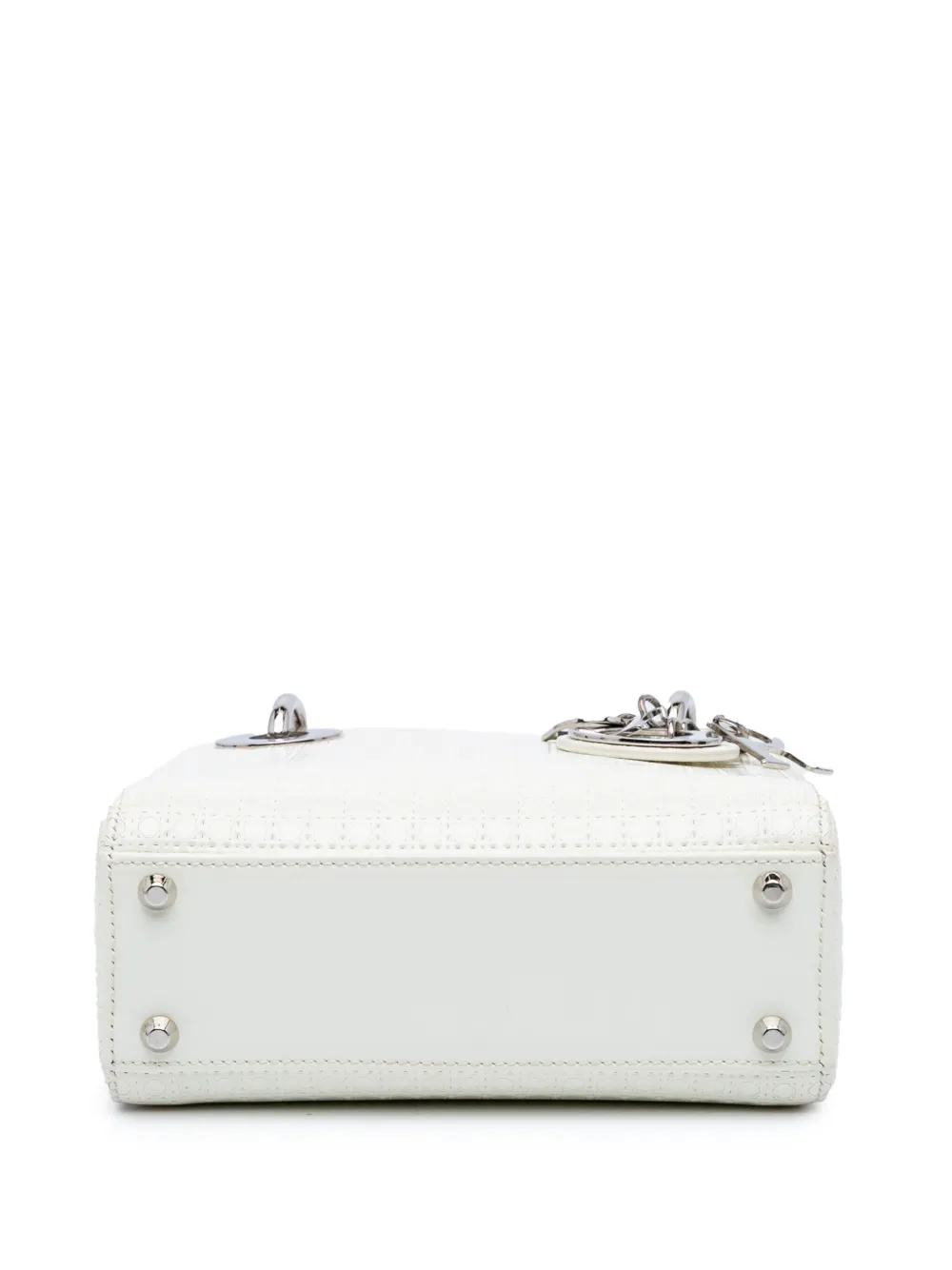 Pre-owned Dior 2016 Mini Patent Microcannage Lady Satchel