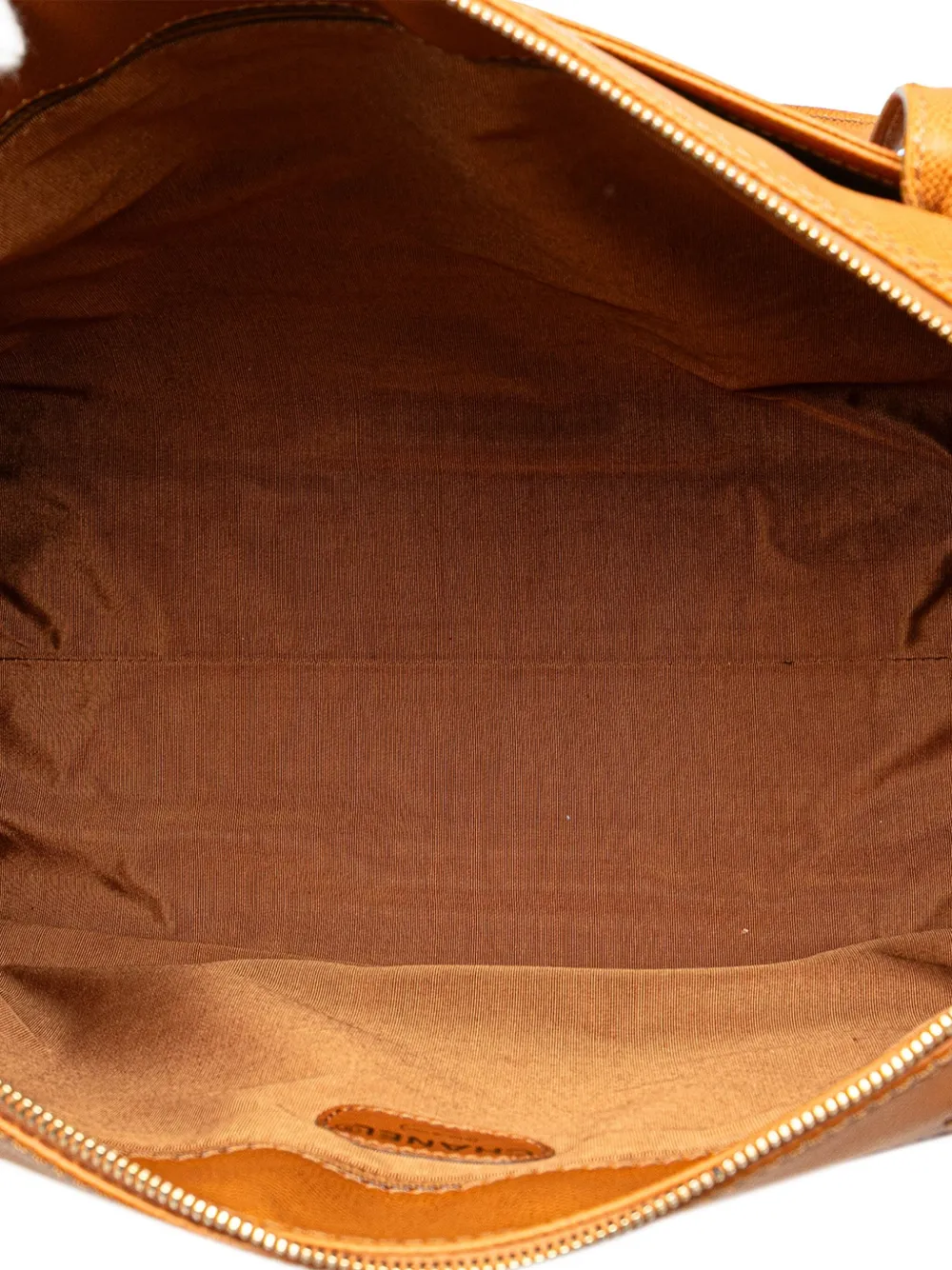 Pre-owned Chanel 1997-1999 Grained Calfskin Tote Bag In Brown