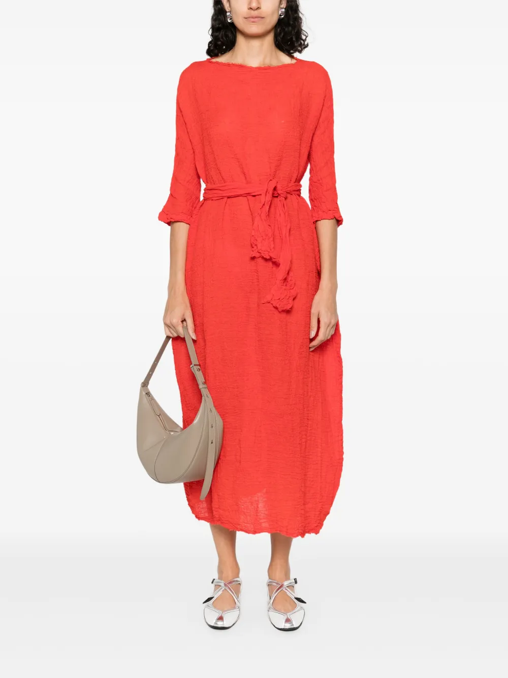 Daniela Gregis linen maxi dress - Rood