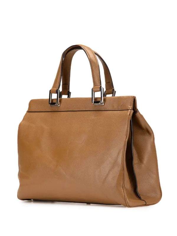 Gucci Pre-Owned 2000-2015 ミディアム レザー ズゥミ トップ