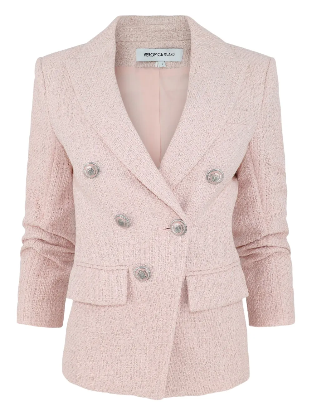 Veronica Beard blazer texturizado con doble botonadura | rosado | Image 1