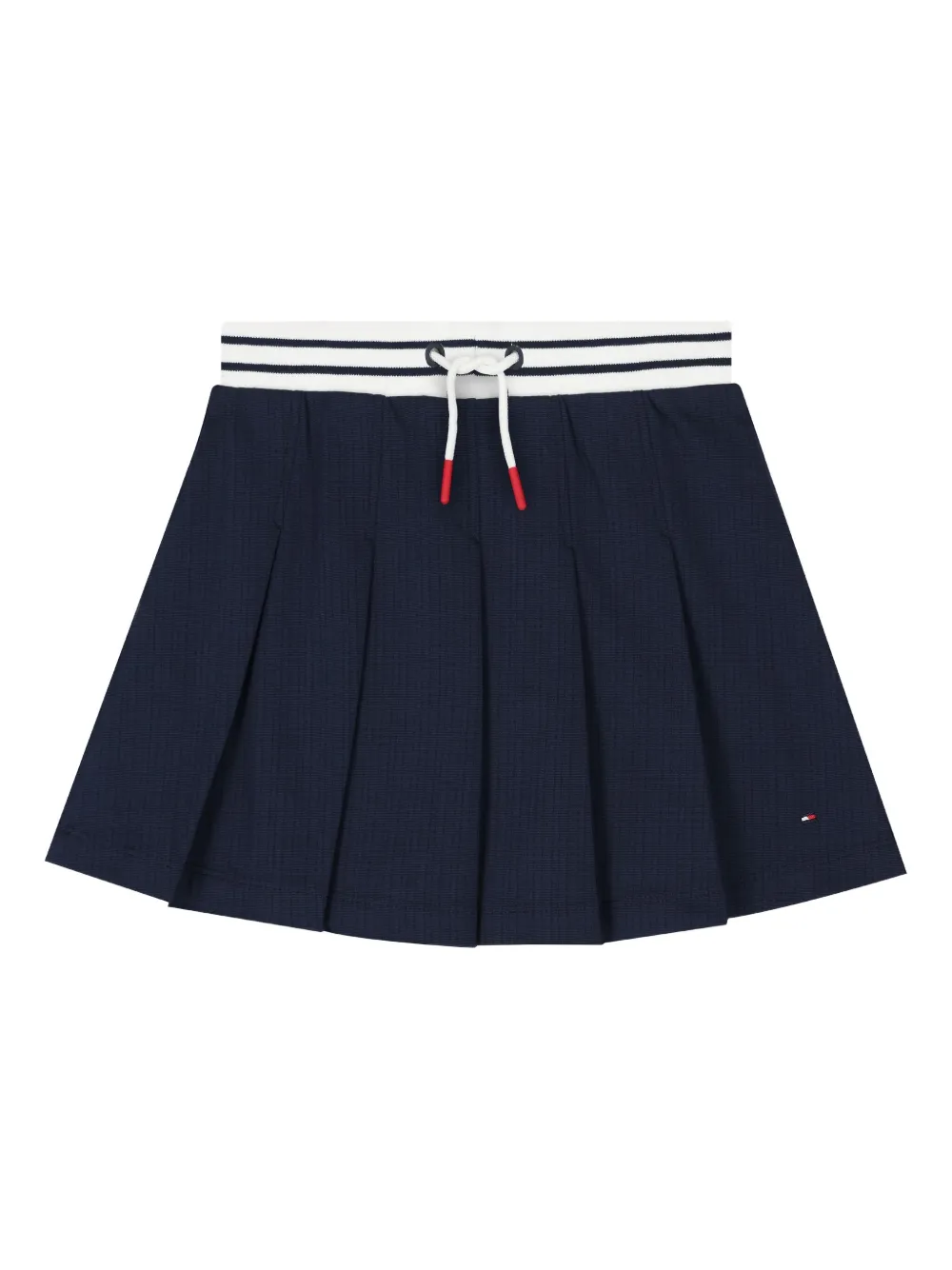 Tommy Hilfiger Junior Kids' Pleated Striped-waistband Skirt