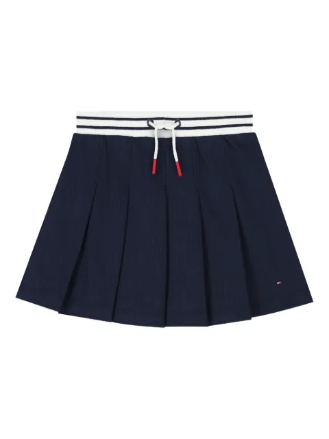 Tommy Hilfiger Junior pleated striped-waistband skirt