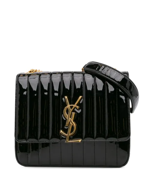 Saint Laurent Pre-Owned 2018 Large Patent Vicky crossbody bag