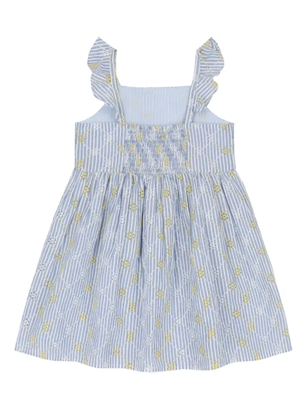 Tommy Hilfiger Junior Striped Ruffled Dress | Blue | FARFETCH