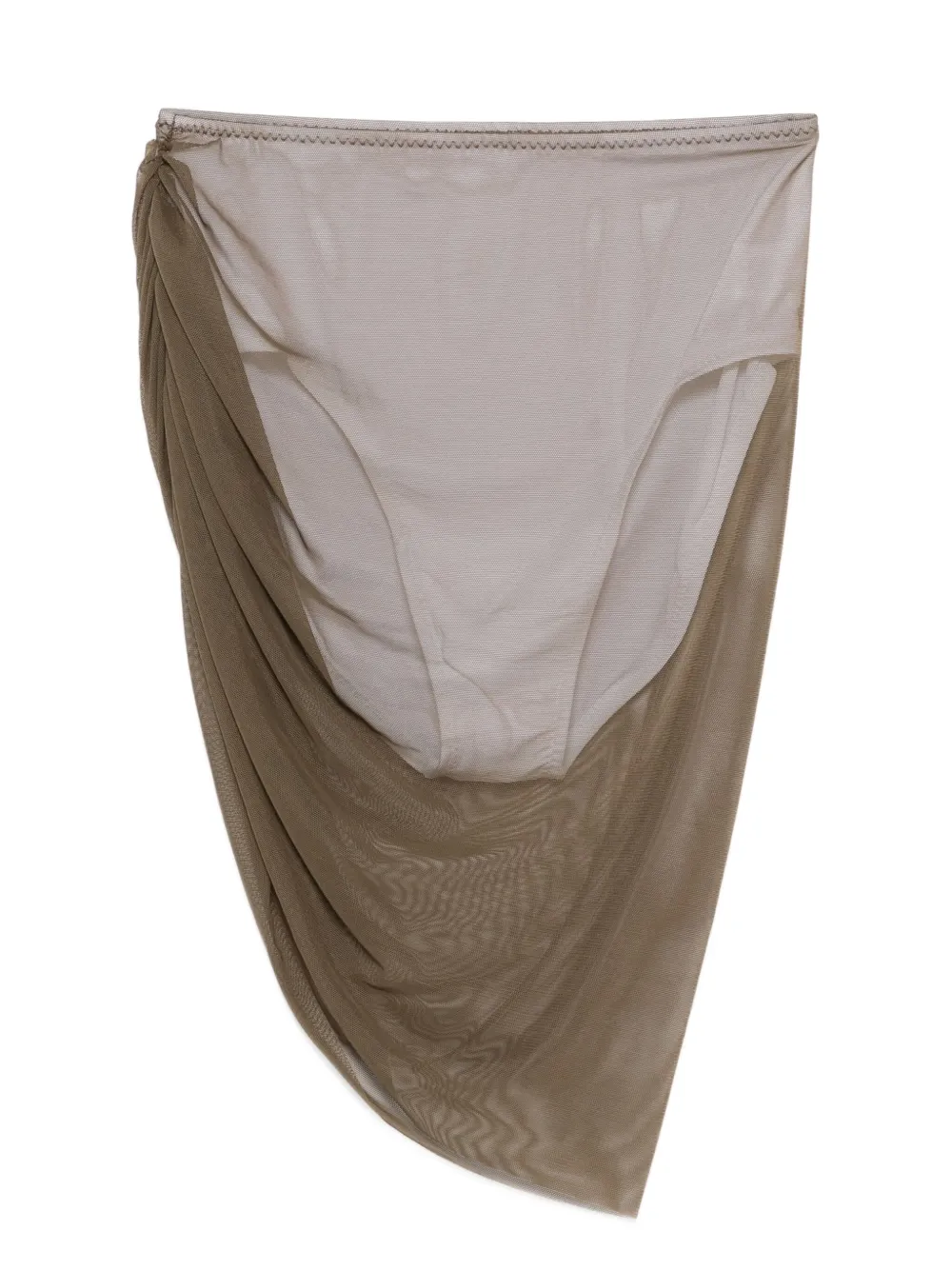 Norma Kamali Diana gedrapeerde mesh mini-rok Groen
