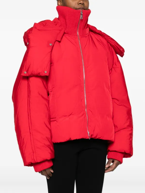 Sportmax Glizia Quilted Puffer Jacket | Red | FARFETCH JO