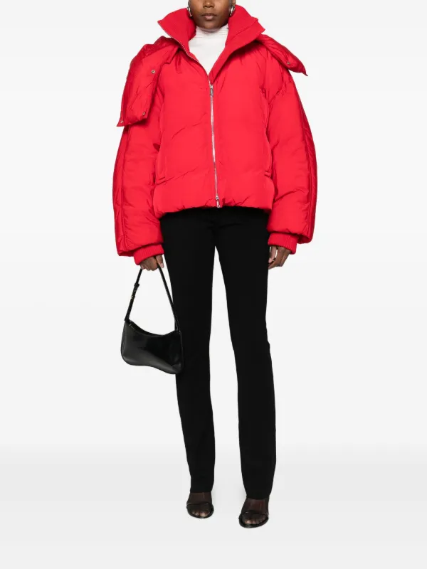 Sportmax Glizia Quilted Puffer Jacket | Red | FARFETCH JO