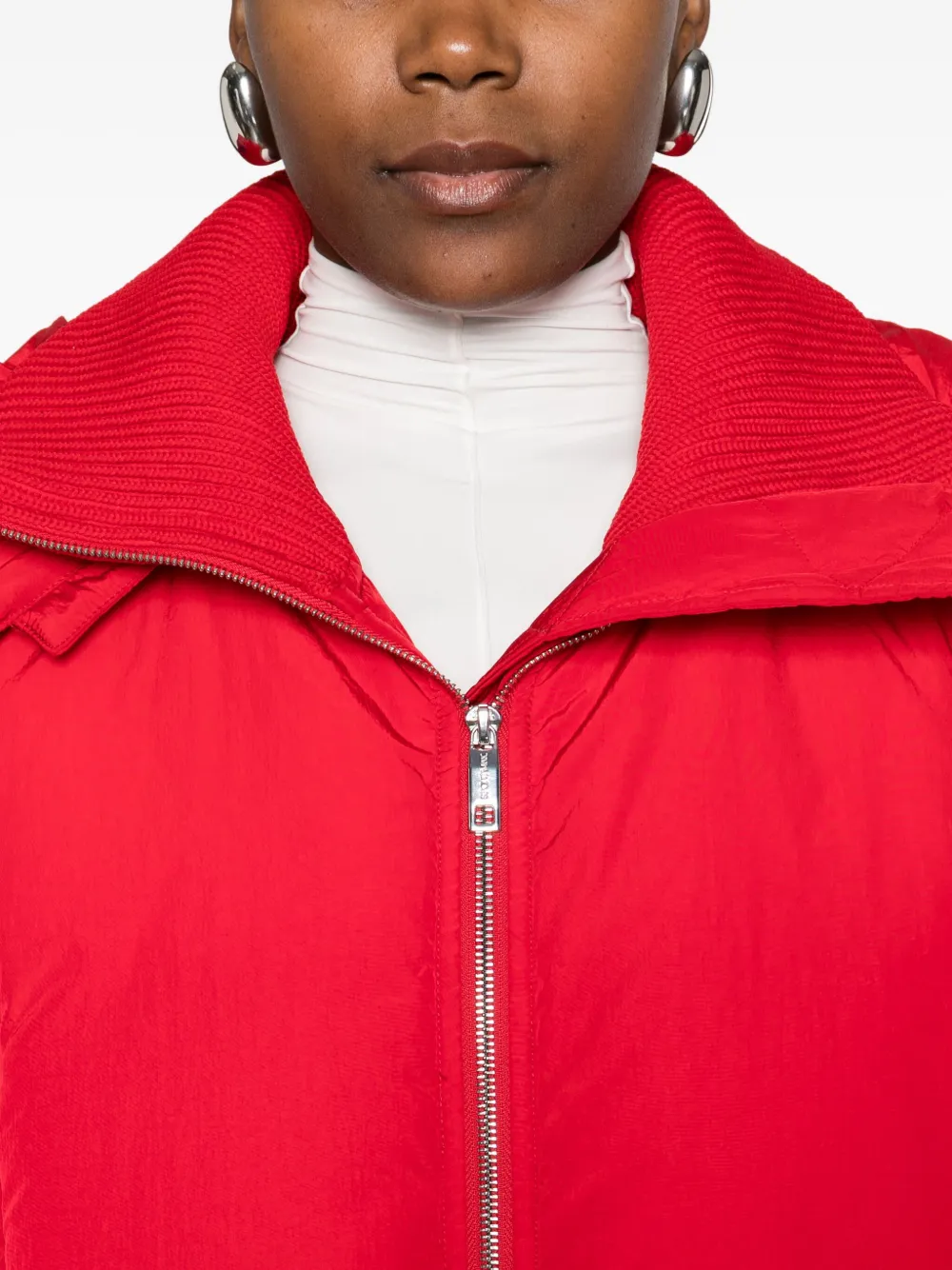 Sportmax Anti-drip Short Down Jacket In Red