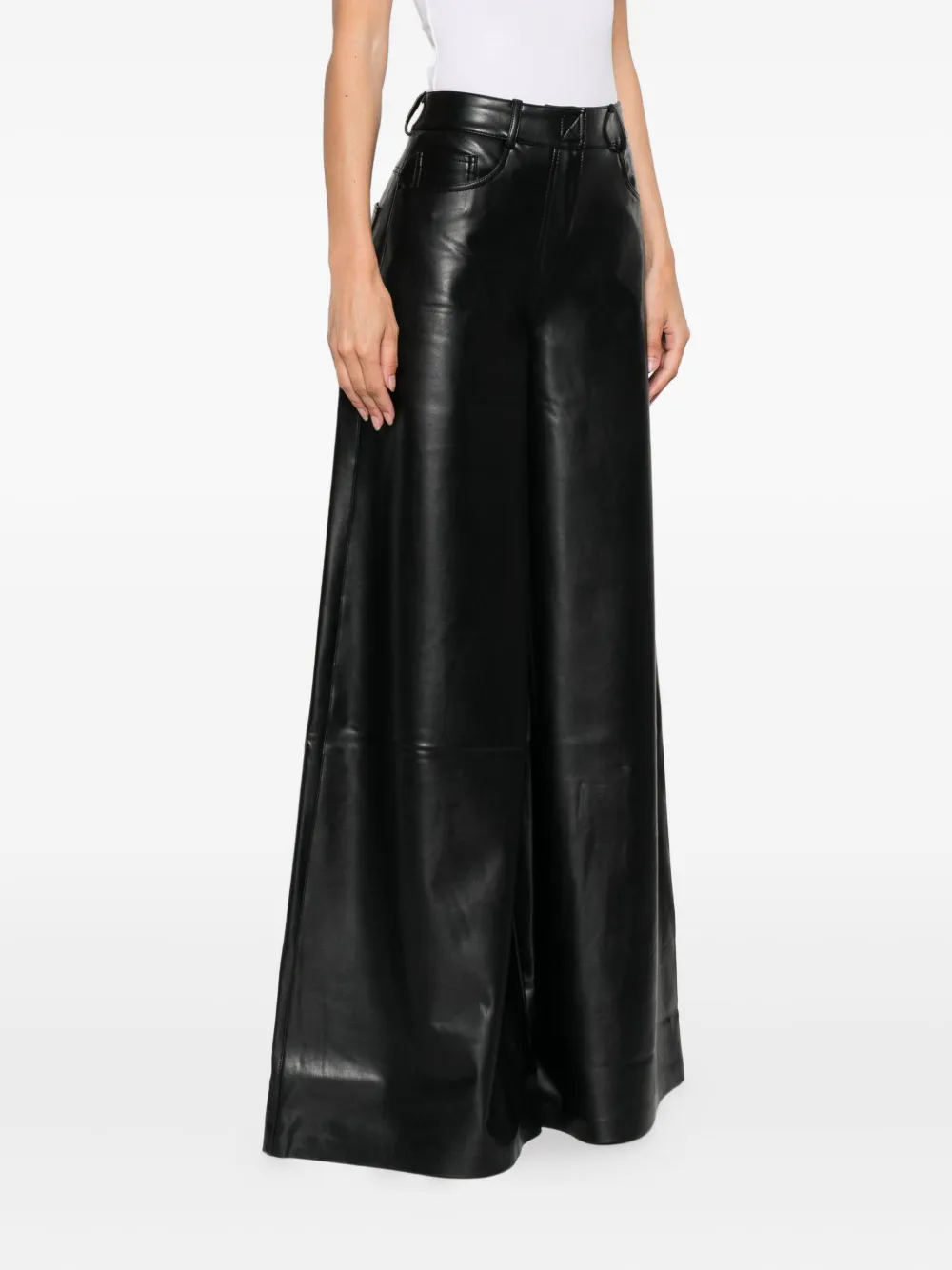 Norma Kamali wide-leg trousers Zwart
