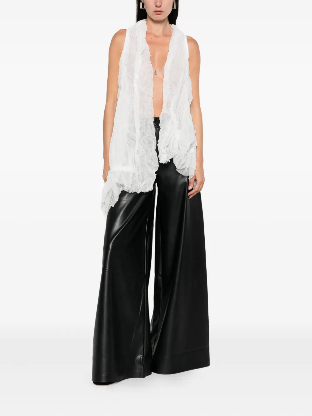 Norma Kamali wide-leg trousers Zwart