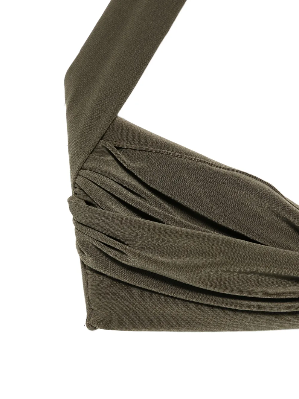  Norma Kamali Bill Halterneck Draped Bikini Top - Green 