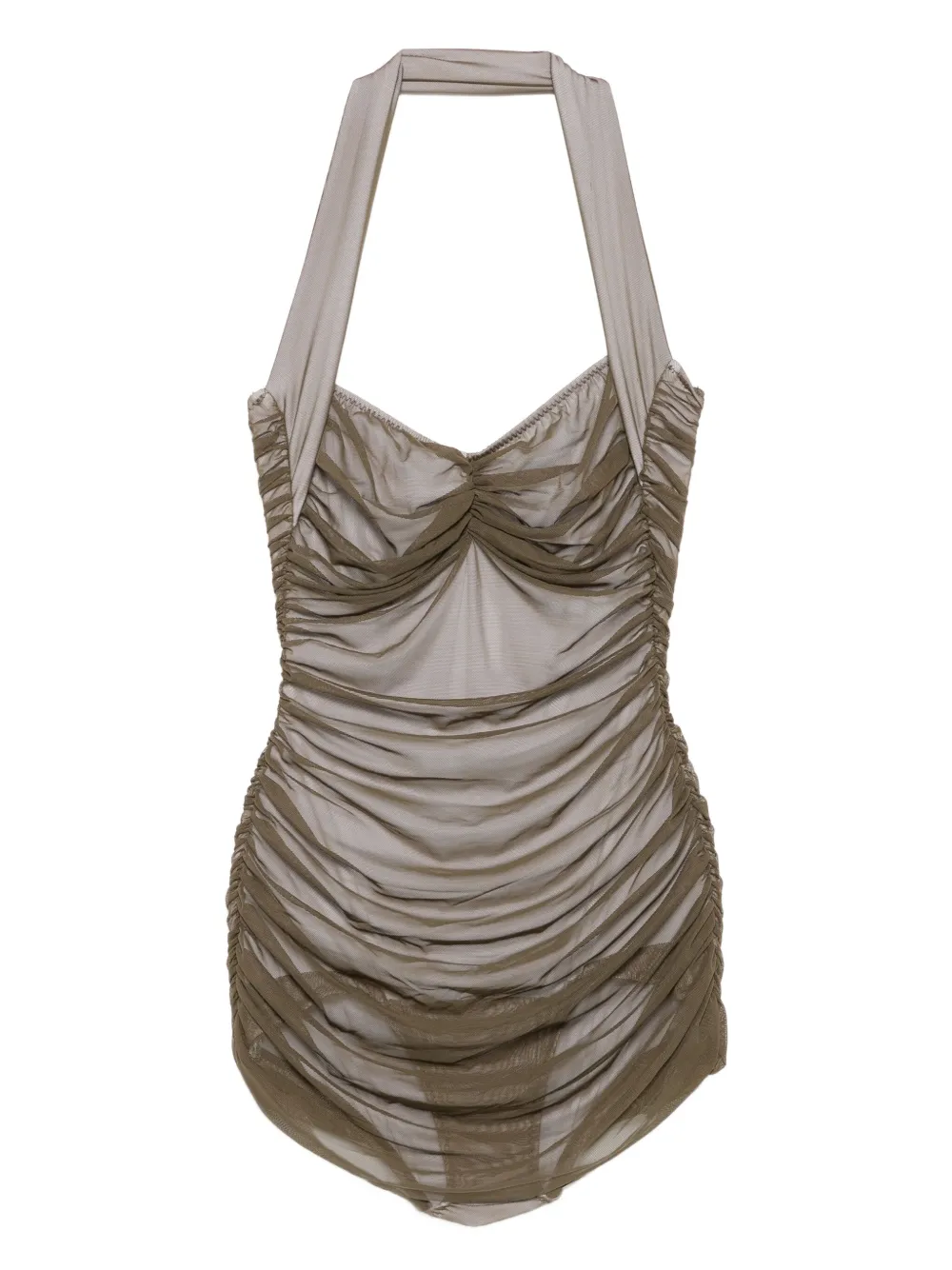 Norma Kamali Bill Mio halter-neck swimsuit | Green | Image 1