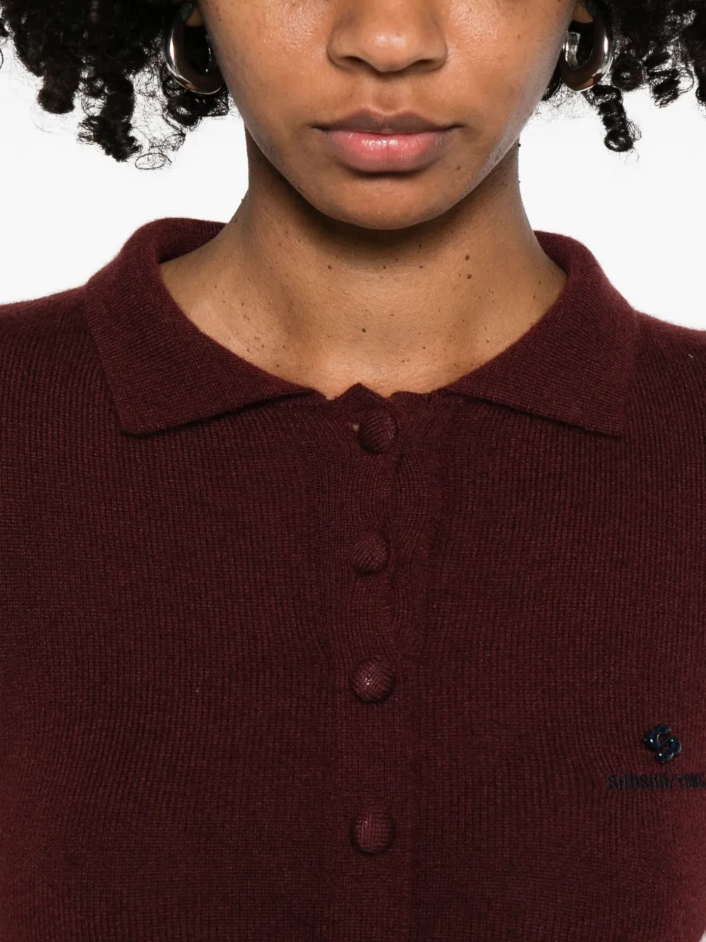Shushu-tong Button-up Knit Cardigan In Red