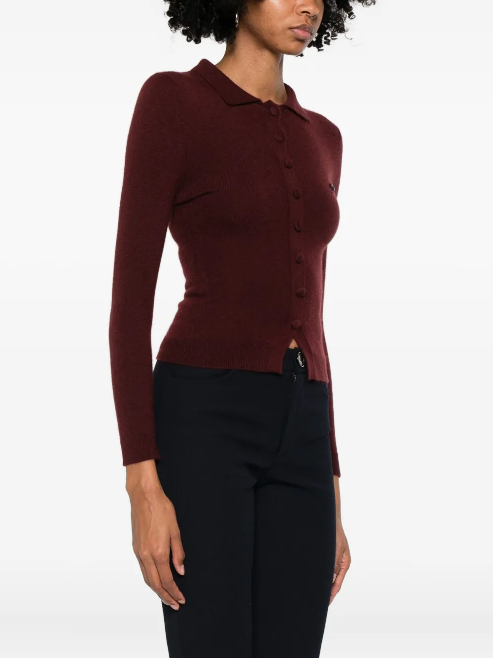 Shushu-tong Button-up Knit Cardigan In Red