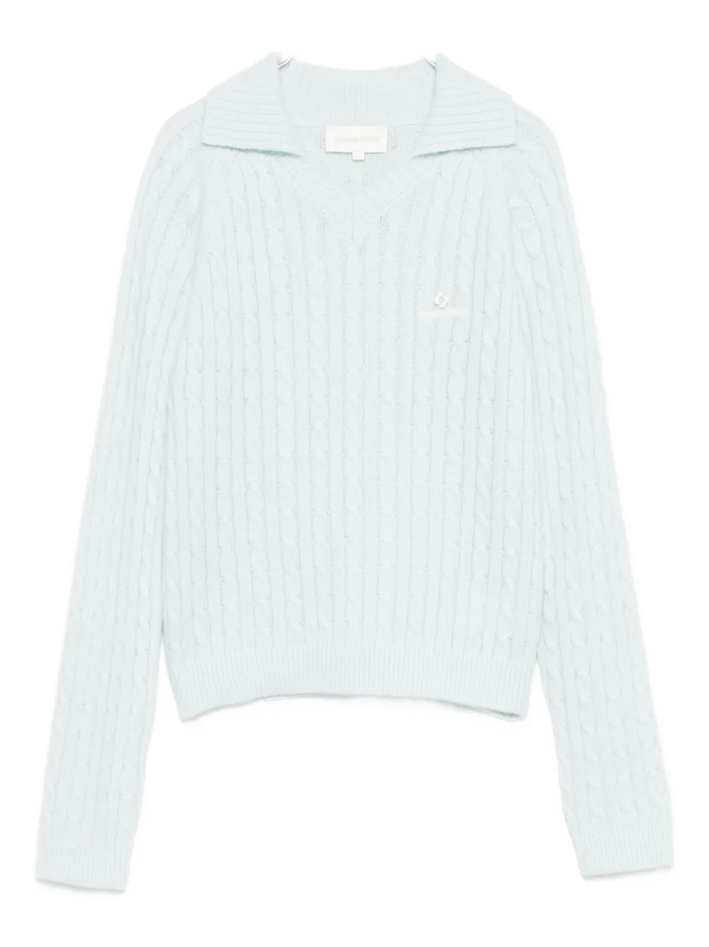 Shushu-tong Cable Knit Top In Blue
