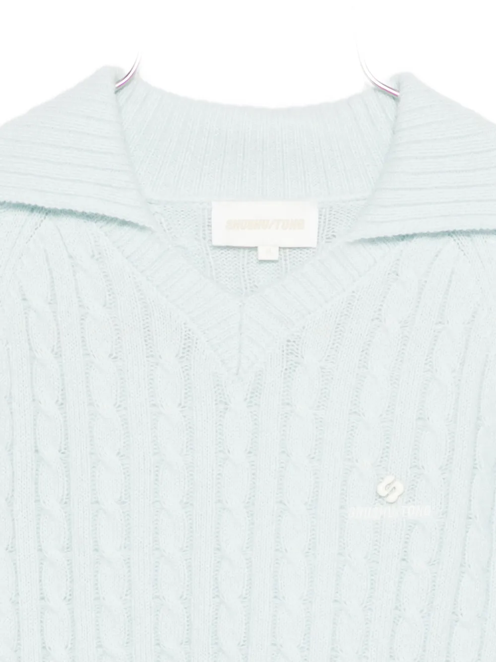 Shushu-tong Cable Knit Top In Blue
