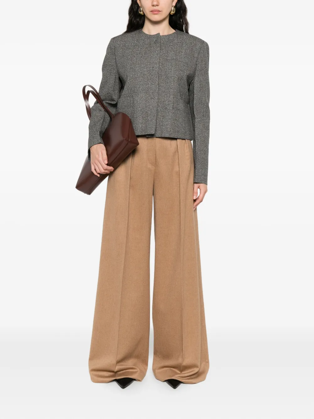 Max Mara Ori wide-leg trousers Beige