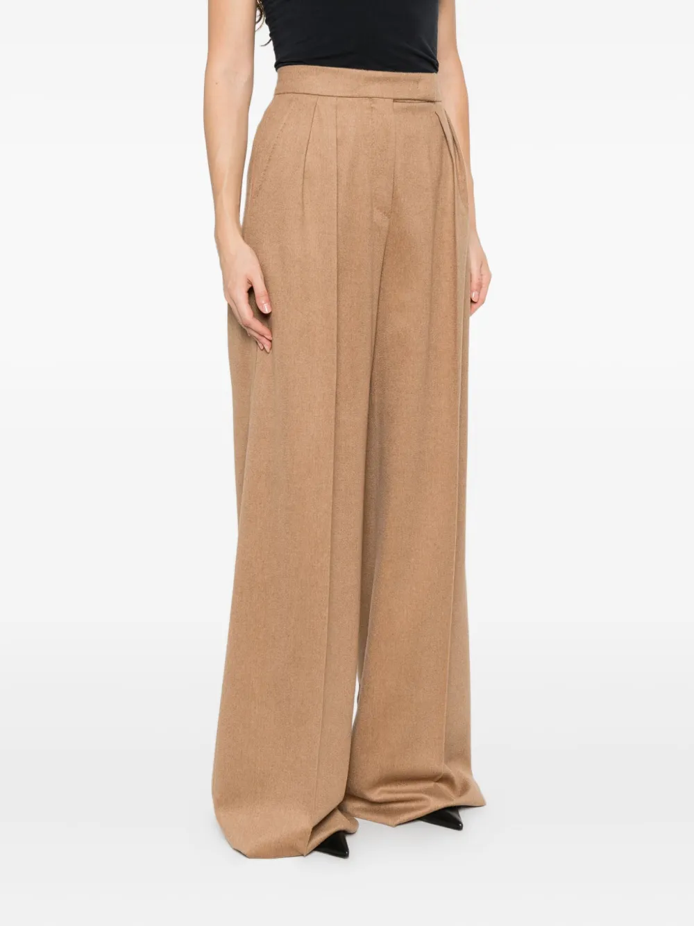 Max Mara Ori wide-leg trousers Beige