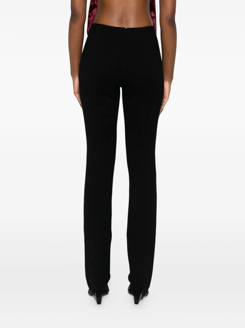 Sportmax Straight-leg Knitted Trousers In Black