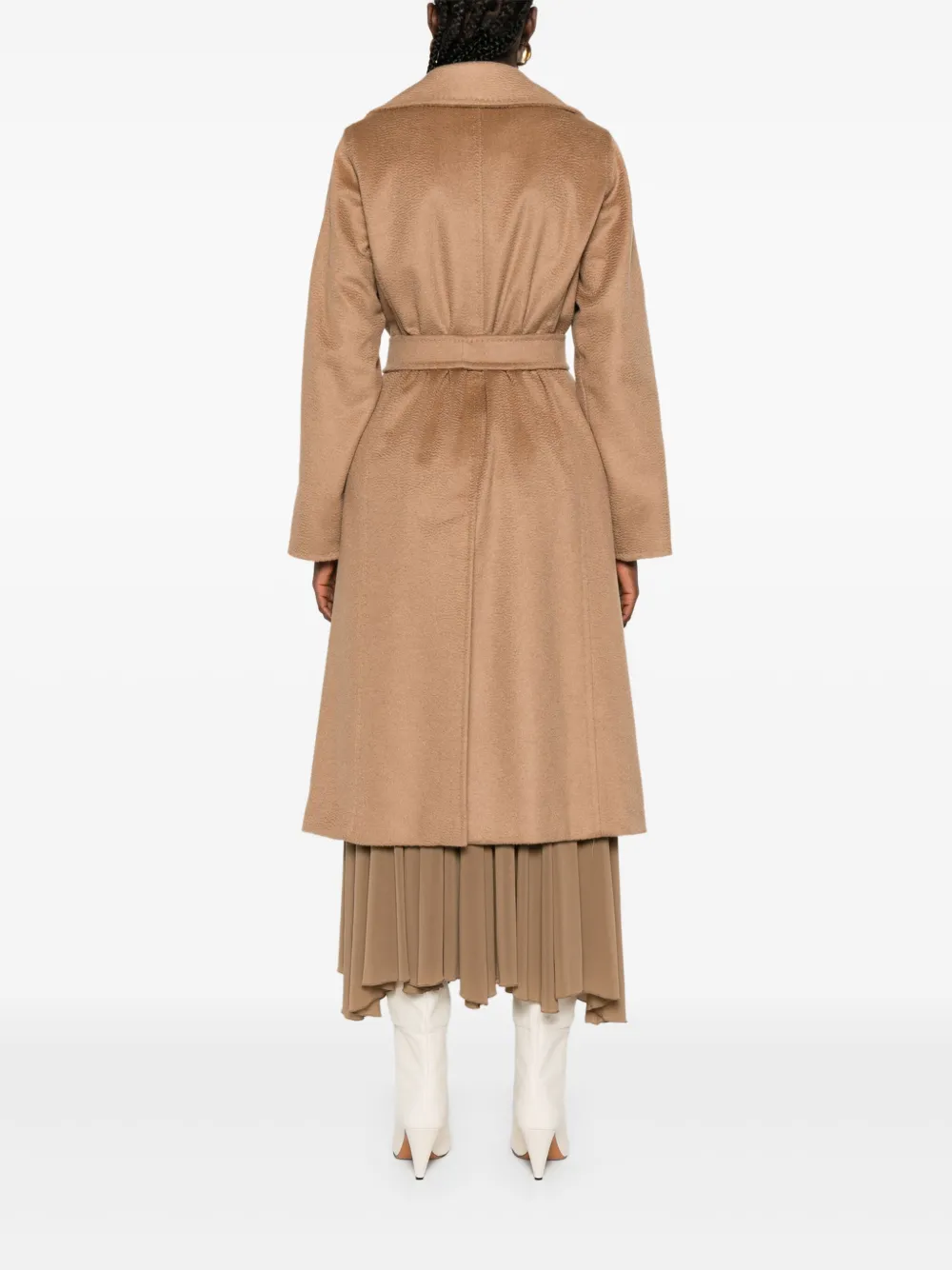 Max Mara Mantel met ceintuur Bruin