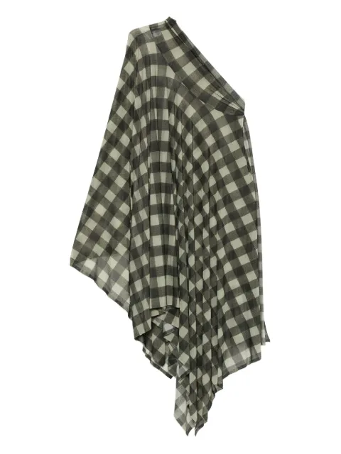 Norma Kamali plaid pleated dress