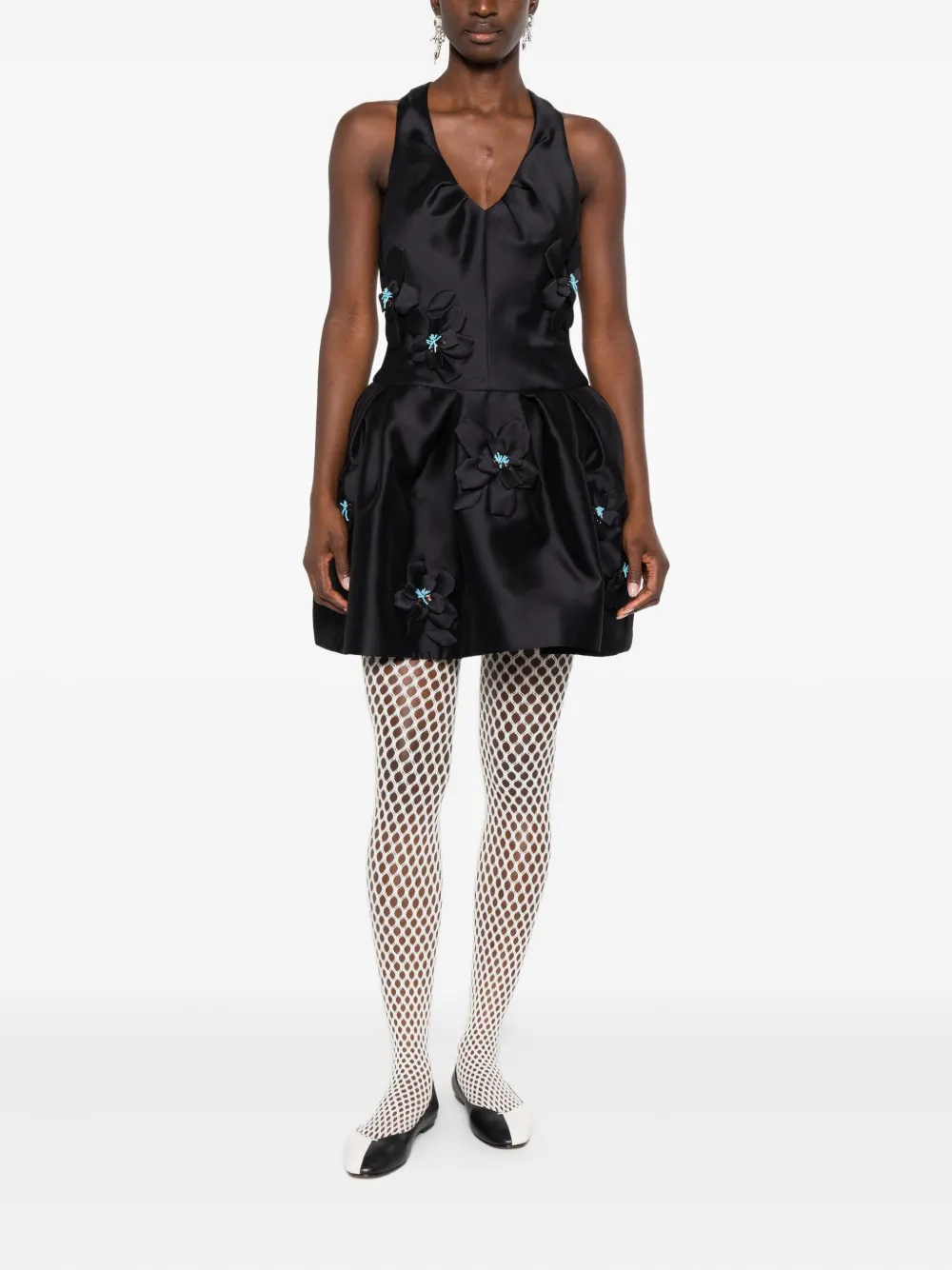 Shushu-tong V-neck Mini Dress In Black
