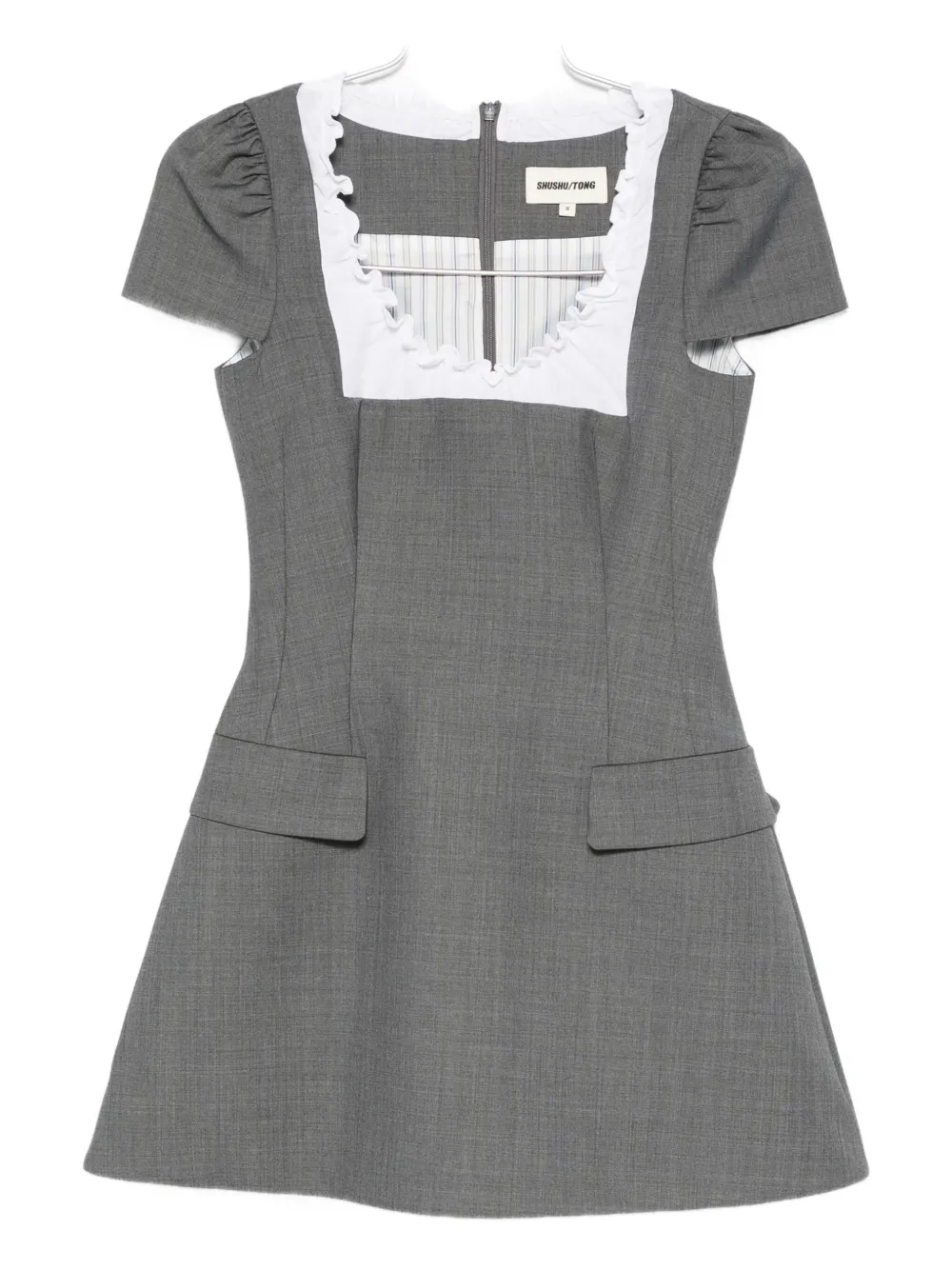 SHUSHU/TONG short sleeve mini dress - Grigio
