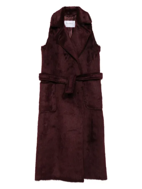 Max Mara belted sleeveless coat