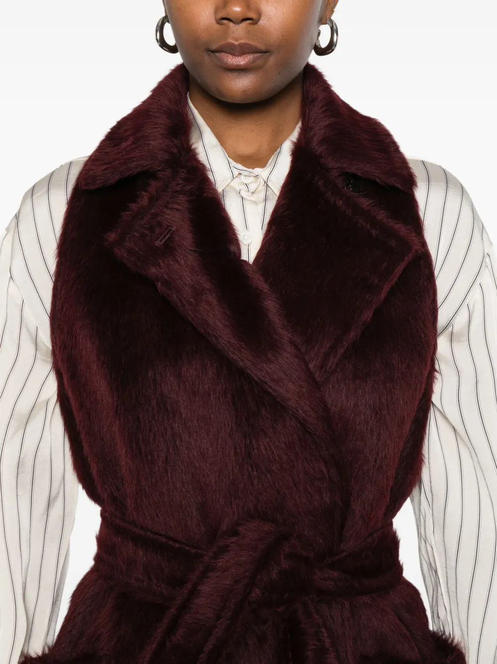 Max Mara Jas met ceintuur Rood