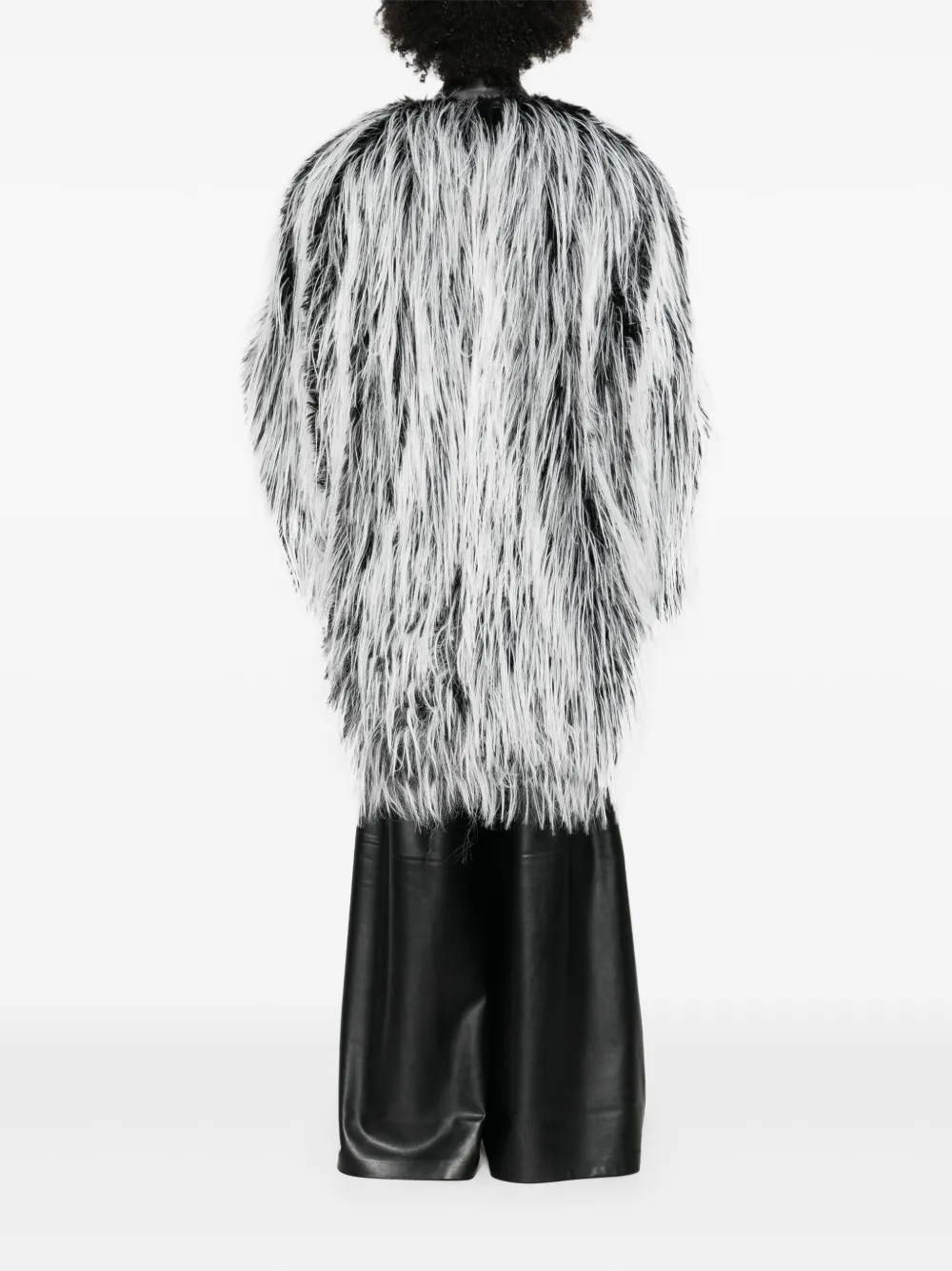 Sportmax Adesso jas van imitatiebont Zwart