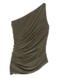 Norma Kamali Diana Mio one-strap draped swim top - Green
