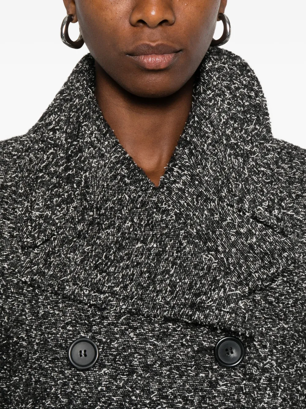 Sportmax Jas met dubbele rij knopen en vlekken Zwart