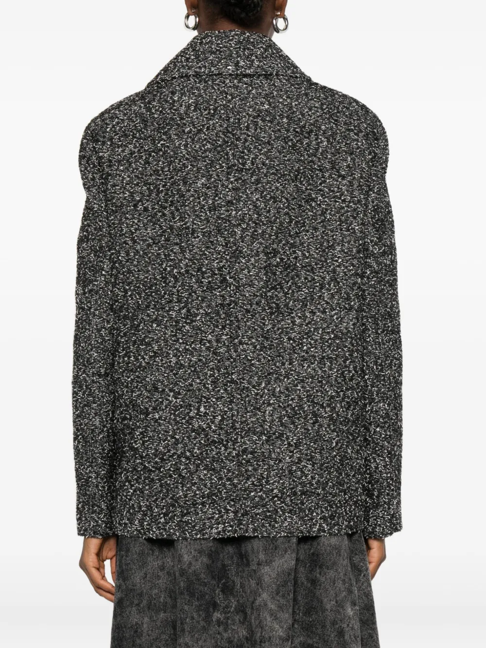 Sportmax Jas met dubbele rij knopen en vlekken Zwart