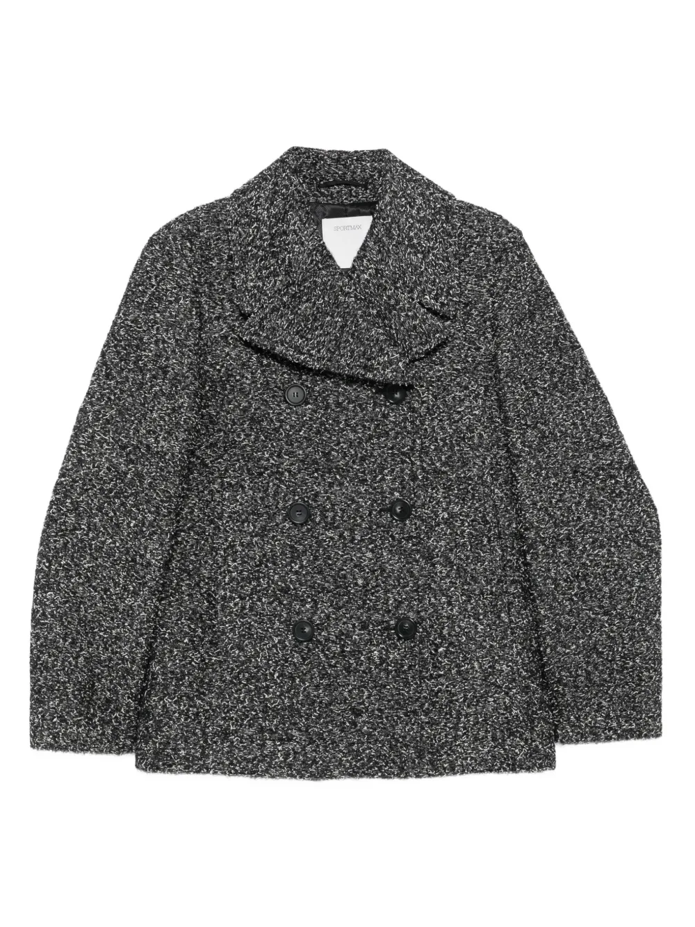 Sportmax Jas met dubbele rij knopen en vlekken Zwart