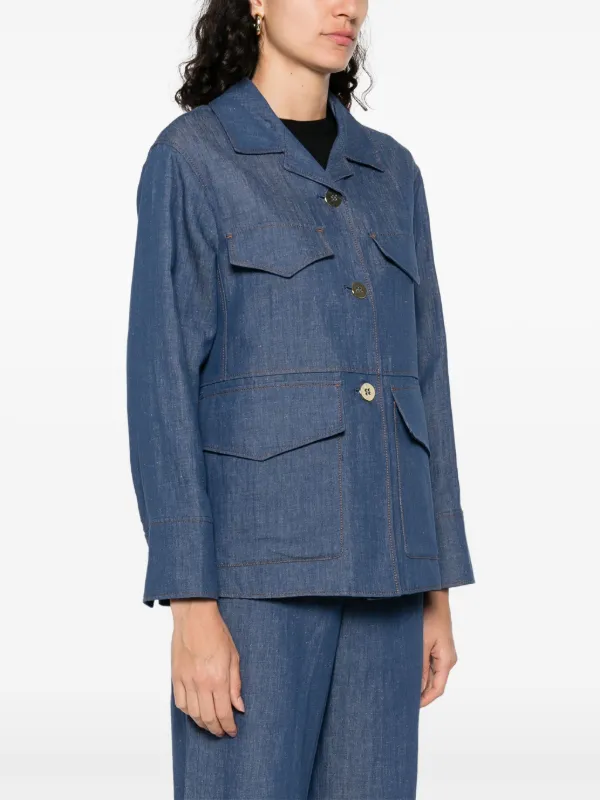 S Max Mara Ginny ツイルジャケット | ブルー | FARFETCH JP