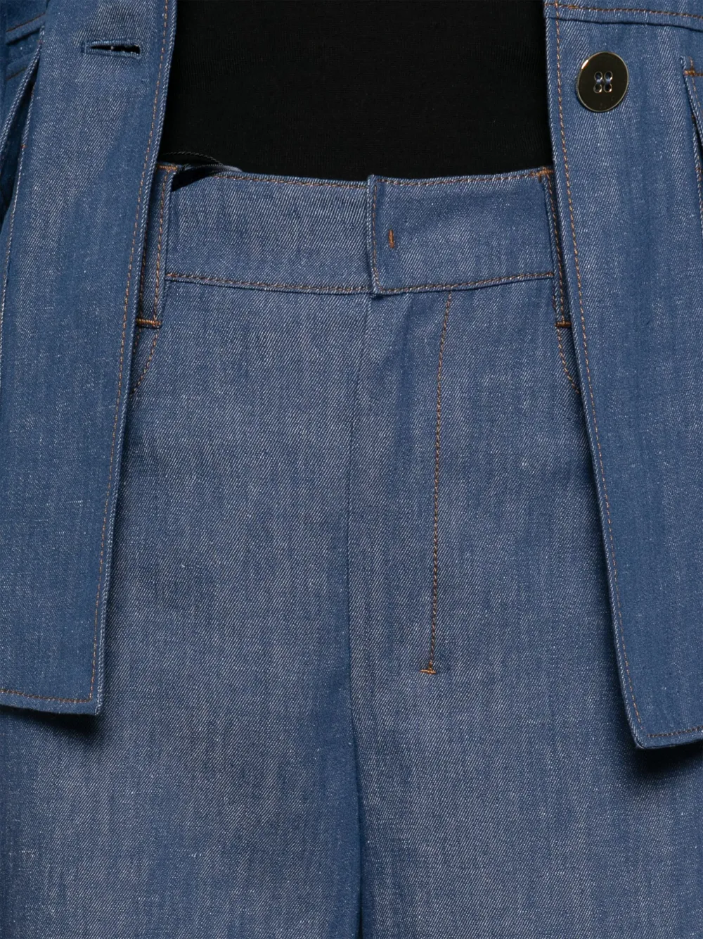 'S Max Mara Broek met logopatch Blauw