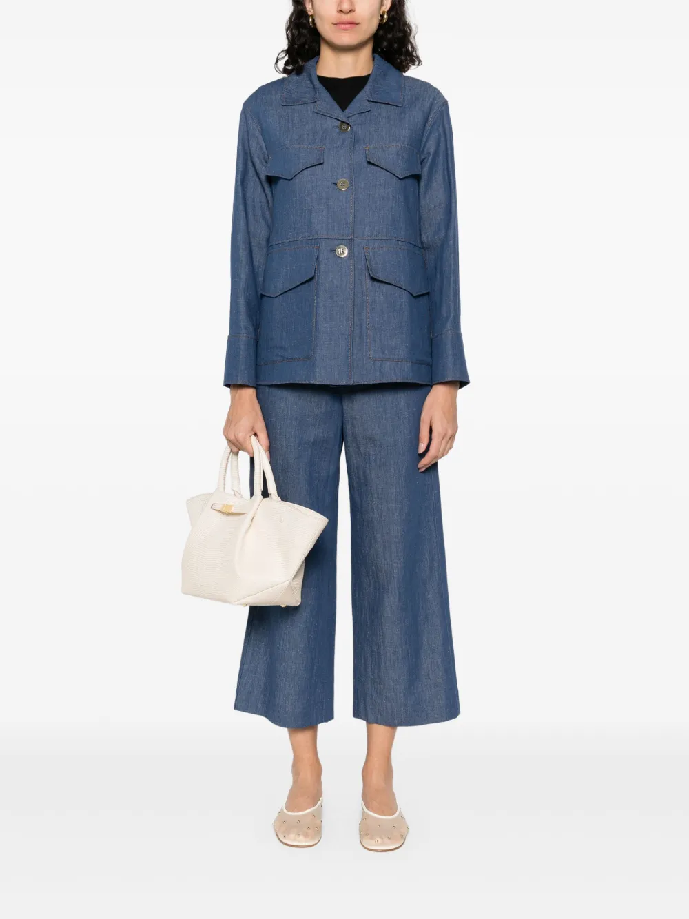 'S Max Mara Broek met logopatch - Blauw