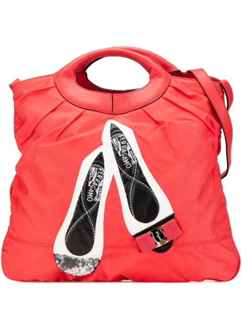 Ferragamo Pre-Owned bolsa satchel Nylon Vara Shoes 2021