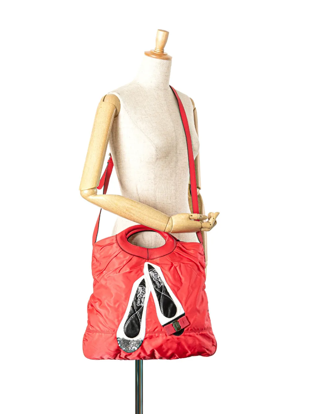 Ferragamo Pre-Owned 2021 Nylon Vara Shoes satchel | Pre-Owned | Image 2