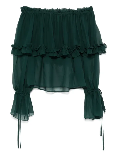 Saint Laurent ruffled silk blouse